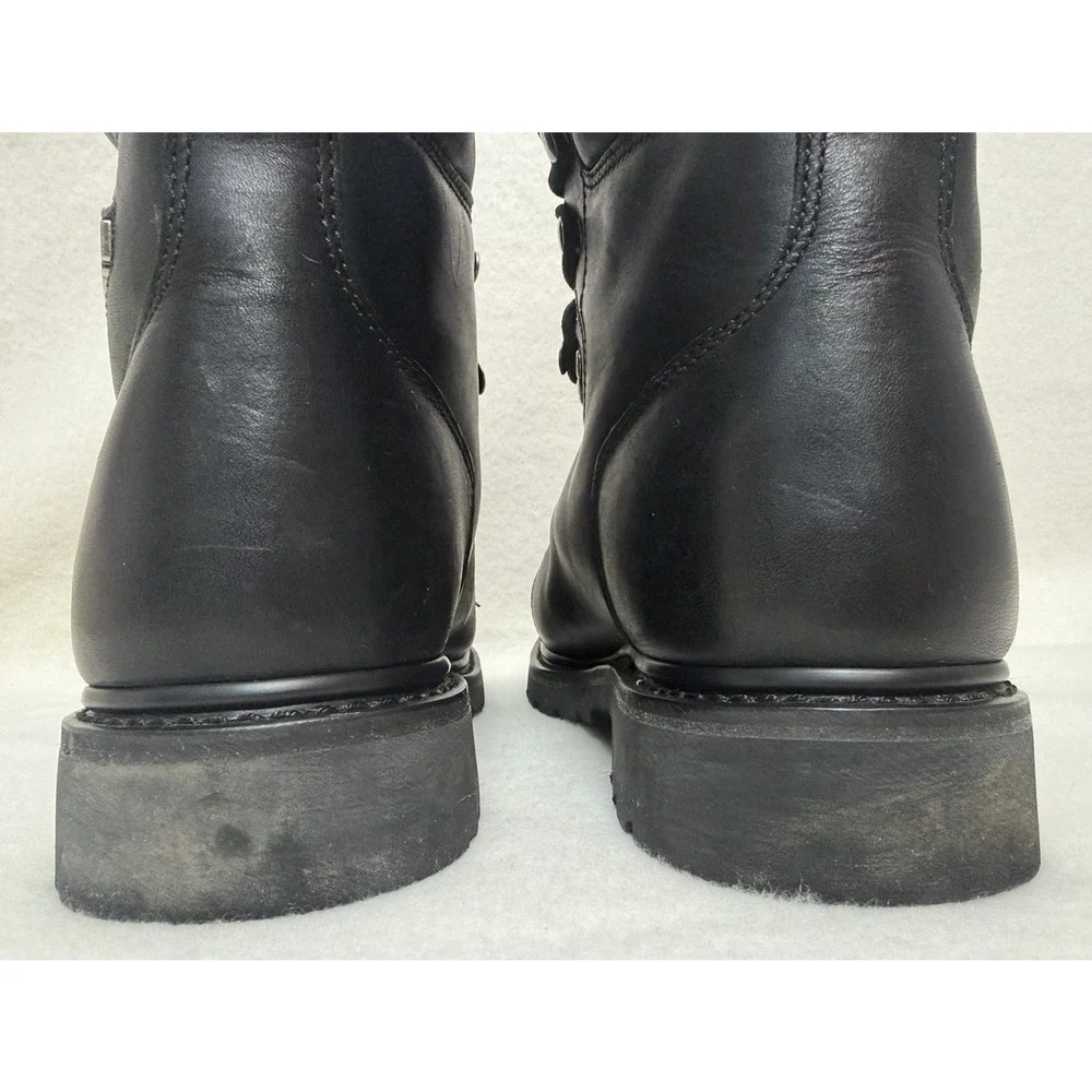 Harley Davidson Dipstick Men's Black Leather Motorcycle Riding Boots Size 10.5
